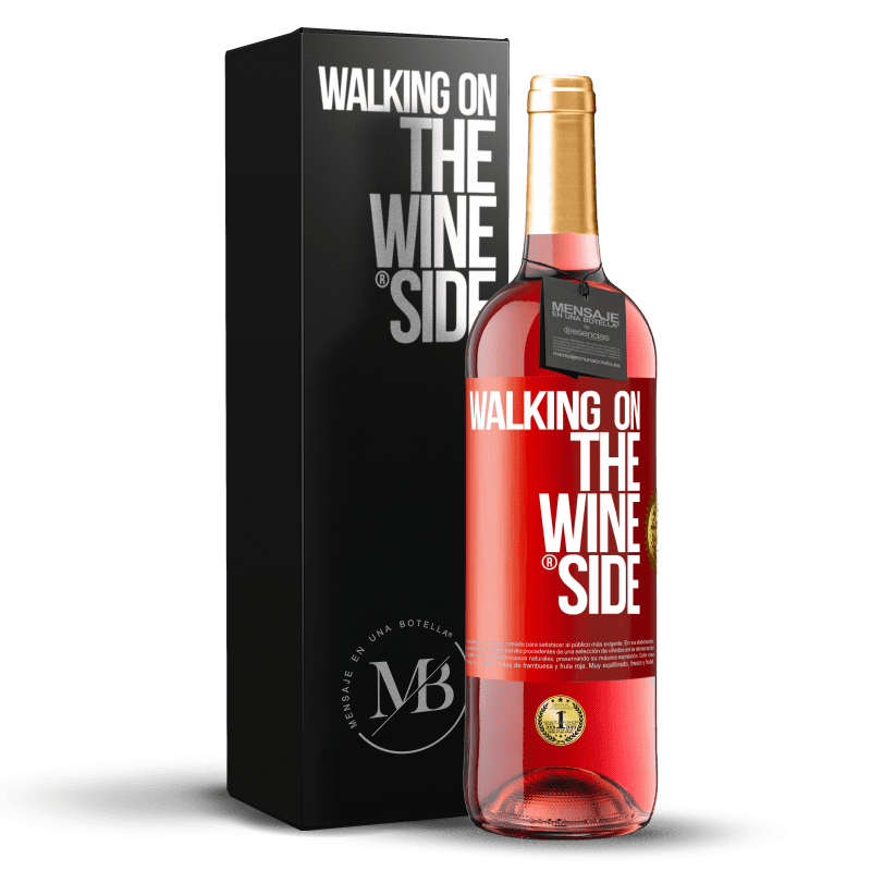 29,95 € Бесплатная доставка | Розовое вино Издание ROSÉ Walking on the Wine Side® Красная метка. Настраиваемая этикетка Молодое вино Урожай 2024 Tempranillo