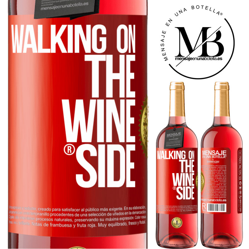 29,95 € Envío gratis | Vino Rosado Edición ROSÉ Walking on the Wine Side® Etiqueta Roja. Etiqueta personalizable Vino joven Cosecha 2024 Tempranillo