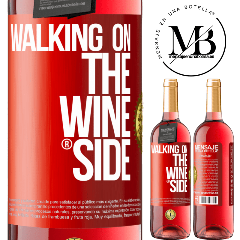 29,95 € Envío gratis | Vino Rosado Edición ROSÉ Walking on the Wine Side® Etiqueta Roja. Etiqueta personalizable Vino joven Cosecha 2025 Tempranillo