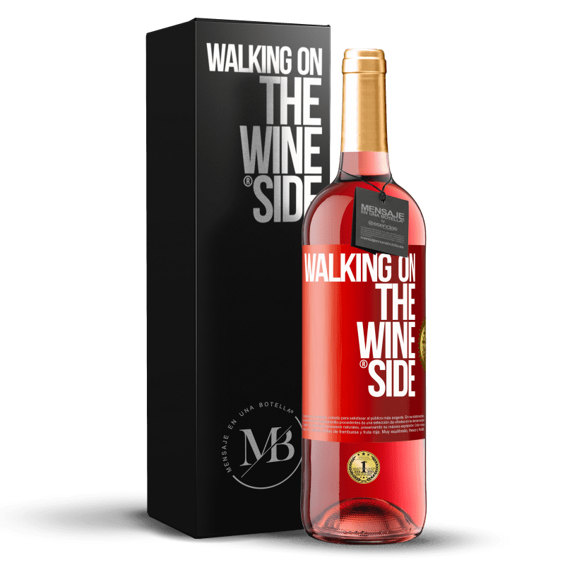 29,95 € Envío gratis | Vino Rosado Edición ROSÉ Walking on the Wine Side® Etiqueta Roja. Etiqueta personalizable Vino joven Cosecha 2024 Tempranillo