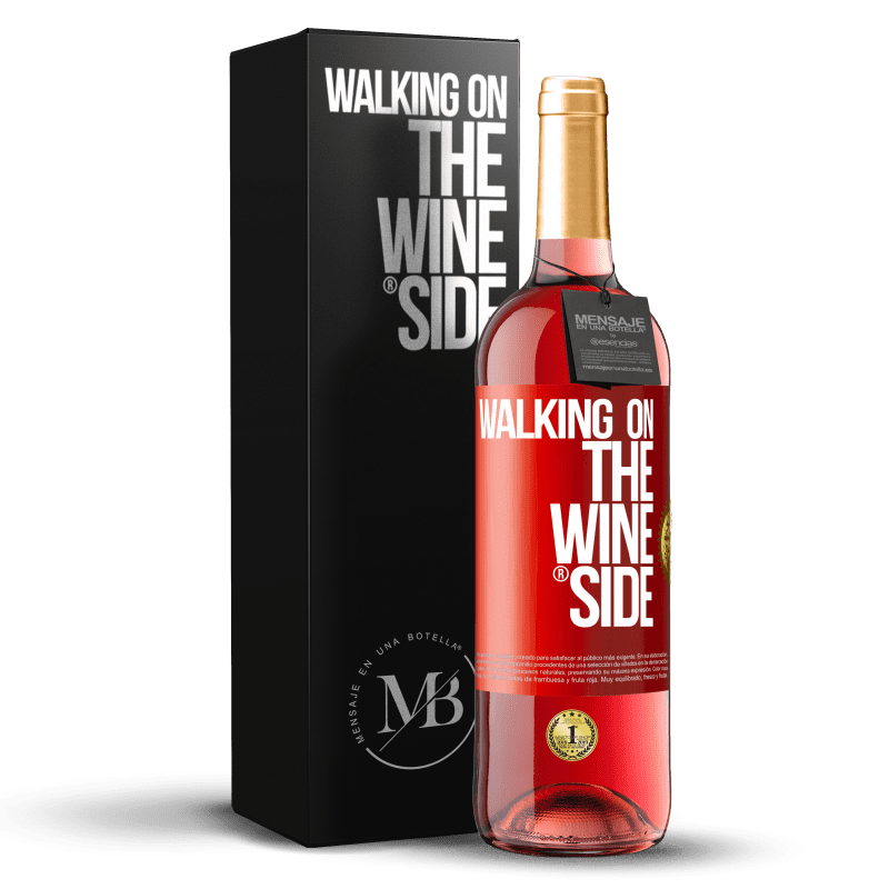 29,95 € Kostenloser Versand | Roséwein ROSÉ Ausgabe Walking on the Wine Side® Rote Markierung. Anpassbares Etikett Junger Wein Ernte 2023 Tempranillo