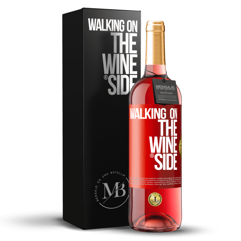 29,95 € Kostenloser Versand | Roséwein ROSÉ Ausgabe Walking on the Wine Side® Rote Markierung. Anpassbares Etikett Junger Wein Ernte 2025 Tempranillo
