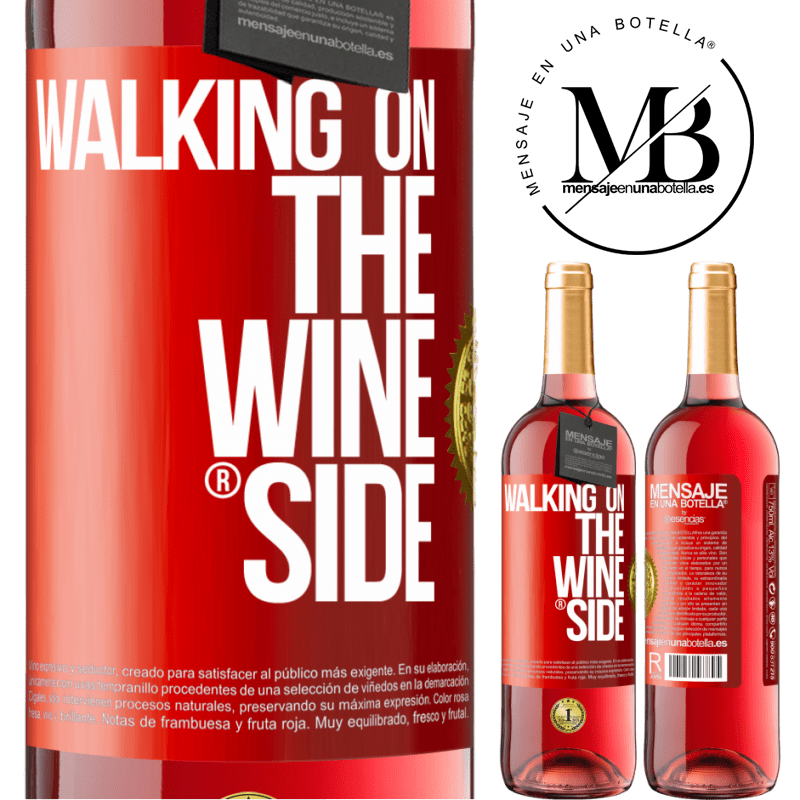 29,95 € Spedizione Gratuita | Vino rosato Edizione ROSÉ Walking on the Wine Side® Etichetta Rossa. Etichetta personalizzabile Vino giovane Raccogliere 2024 Tempranillo