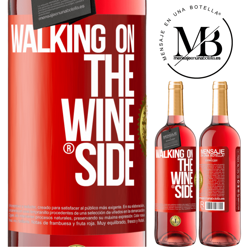 29,95 € Бесплатная доставка | Розовое вино Издание ROSÉ Walking on the Wine Side® Красная метка. Настраиваемая этикетка Молодое вино Урожай 2024 Tempranillo