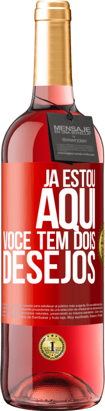 29,95 € | Vinho rosé Edição ROSÉ Já estou aqui. Você tem dois desejos Etiqueta Vermelha. Etiqueta personalizável Vinho jovem Colheita 2024 Tempranillo