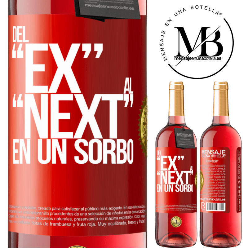 29,95 € Free Shipping | Rosé Wine ROSÉ Edition Del EX al NEXT en un sorbo Red Label. Customizable label Young wine Harvest 2022 Tempranillo