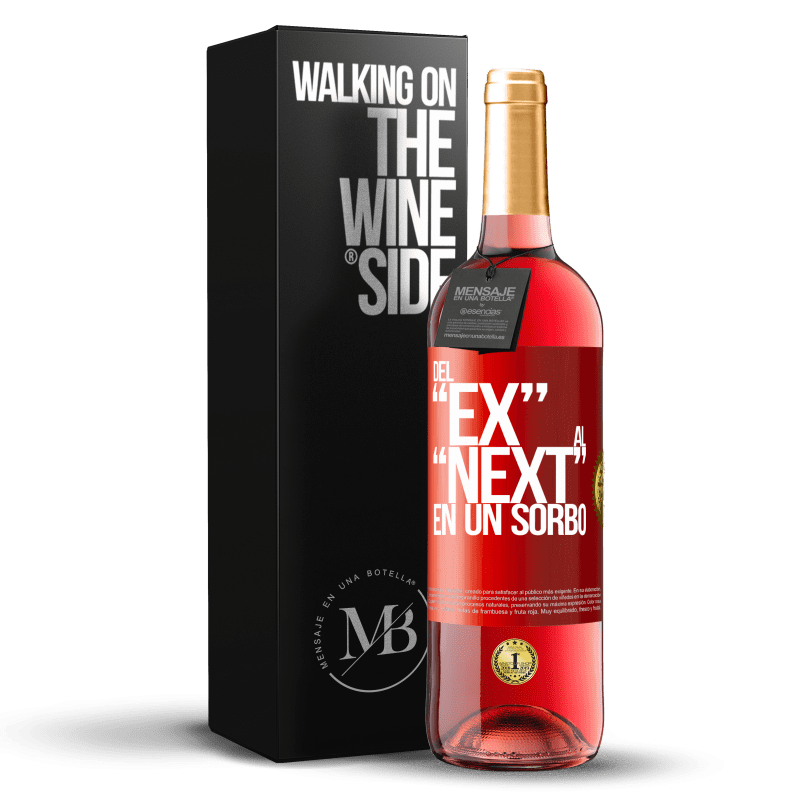 29,95 € Kostenloser Versand | Roséwein ROSÉ Ausgabe Del EX al NEXT en un sorbo Rote Markierung. Anpassbares Etikett Junger Wein Ernte 2023 Tempranillo