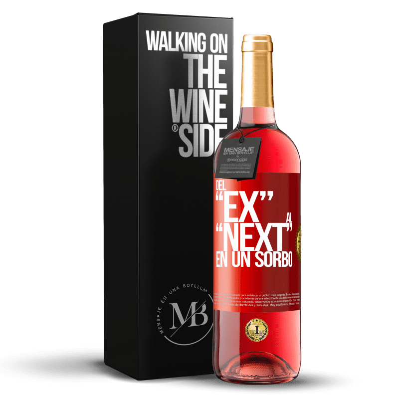 29,95 € Spedizione Gratuita | Vino rosato Edizione ROSÉ Del EX al NEXT en un sorbo Etichetta Rossa. Etichetta personalizzabile Vino giovane Raccogliere 2024 Tempranillo