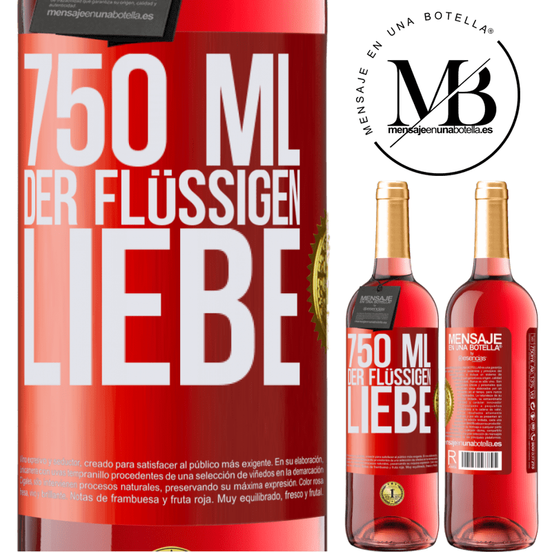 29,95 € Kostenloser Versand | Roséwein ROSÉ Ausgabe 750 ml flüssiger Liebe Rote Markierung. Anpassbares Etikett Junger Wein Ernte 2024 Tempranillo