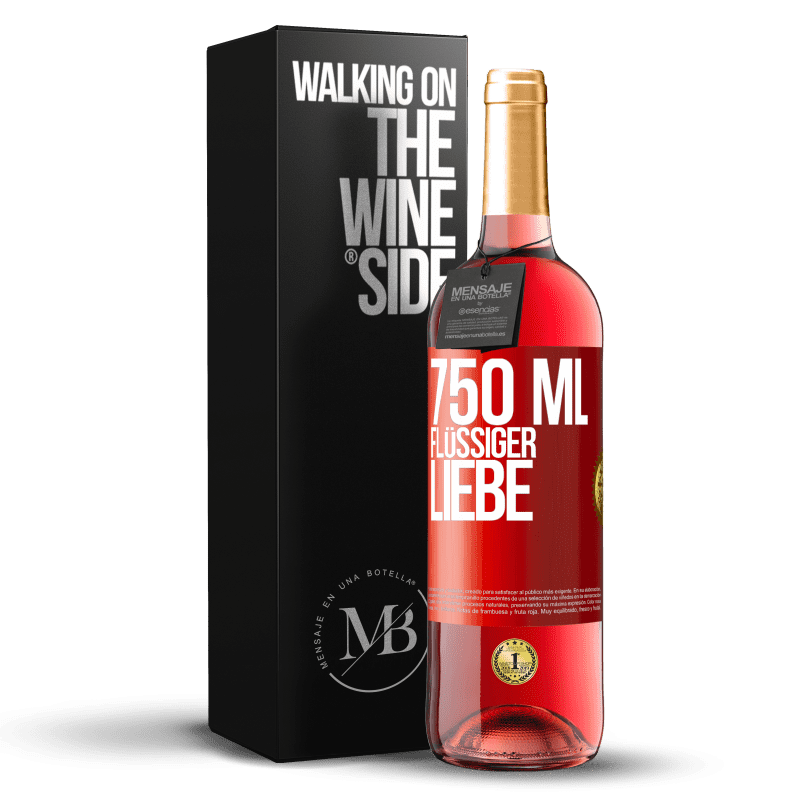 29,95 € Kostenloser Versand | Roséwein ROSÉ Ausgabe 750 ml flüssiger Liebe Rote Markierung. Anpassbares Etikett Junger Wein Ernte 2024 Tempranillo