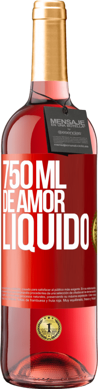 29,95 € | Vinho rosé Edição ROSÉ 750 ml de amor líquido Etiqueta Vermelha. Etiqueta personalizável Vinho jovem Colheita 2023 Tempranillo