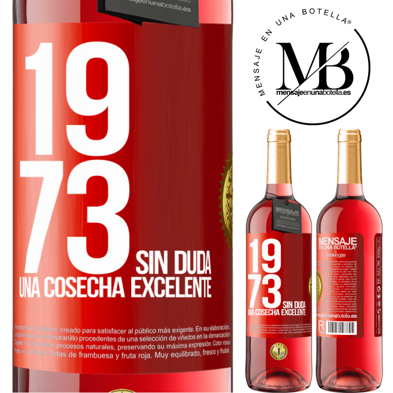 29,95 € Envío gratis | Vino Rosado Edición ROSÉ 1973. Sin duda, una cosecha excelente Etiqueta Roja. Etiqueta personalizable Vino joven Cosecha 2023 Tempranillo