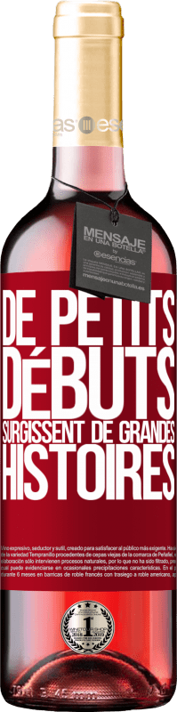 29,95 € Envoi gratuit | Vin rosé Édition ROSÉ De petits débuts surgissent de grandes histoires Étiquette Rouge. Étiquette personnalisable Vin jeune Récolte 2025 Tempranillo