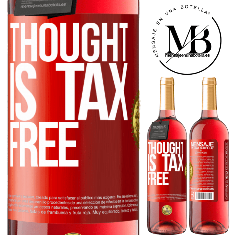 29,95 € Free Shipping | Rosé Wine ROSÉ Edition Thought is tax free Red Label. Customizable label Young wine Harvest 2022 Tempranillo