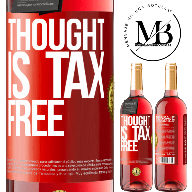 29,95 € Free Shipping | Rosé Wine ROSÉ Edition Thought is tax free Red Label. Customizable label Young wine Harvest 2023 Tempranillo