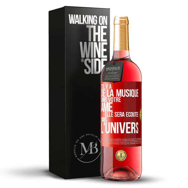 29,95 € Envoi gratuit | Vin rosé Édition ROSÉ S'il y a de la musique dans votre âme elle sera écoutée dans l'univers Étiquette Rouge. Étiquette personnalisable Vin jeune Récolte 2024 Tempranillo