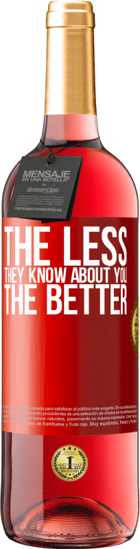 «The less they know about you, the better» ROSÉ Edition