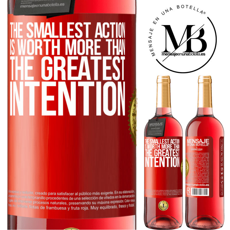 29,95 € Free Shipping | Rosé Wine ROSÉ Edition The smallest action is worth more than the greatest intention Red Label. Customizable label Young wine Harvest 2023 Tempranillo