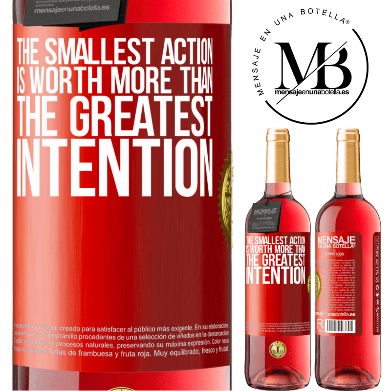 29,95 € Free Shipping | Rosé Wine ROSÉ Edition The smallest action is worth more than the greatest intention Red Label. Customizable label Young wine Harvest 2024 Tempranillo