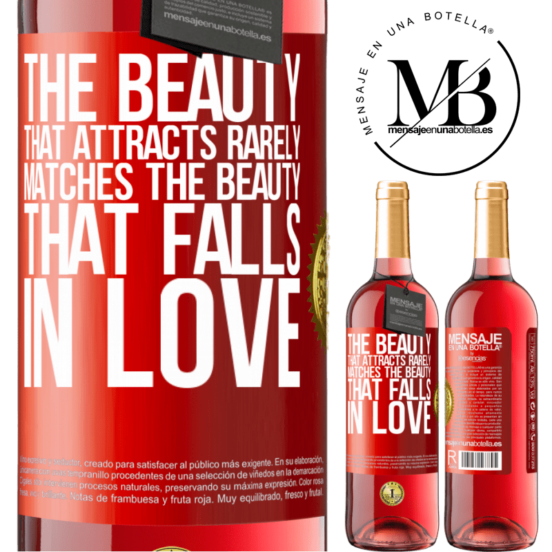 29,95 € Free Shipping | Rosé Wine ROSÉ Edition The beauty that attracts rarely matches the beauty that falls in love Red Label. Customizable label Young wine Harvest 2021 Tempranillo