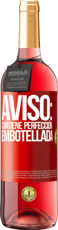 29,95 € | Vino Rosado Edición ROSÉ Aviso: contiene perfección embotellada Etiqueta Roja. Etiqueta personalizable Vino joven Cosecha 2023 Tempranillo