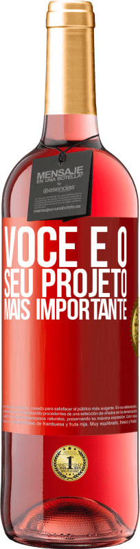 29,95 € | Vinho rosé Edição ROSÉ Você é o seu projeto mais importante Etiqueta Vermelha. Etiqueta personalizável Vinho jovem Colheita 2024 Tempranillo