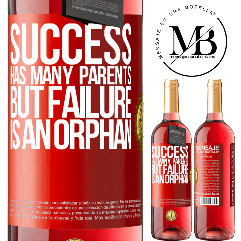 24,95 € Free Shipping | Rosé Wine ROSÉ Edition Success has many parents, but failure is an orphan Red Label. Customizable label Young wine Harvest 2021 Tempranillo