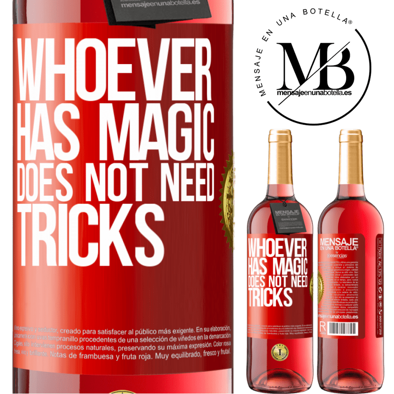 29,95 € Free Shipping | Rosé Wine ROSÉ Edition Whoever has magic does not need tricks Red Label. Customizable label Young wine Harvest 2021 Tempranillo