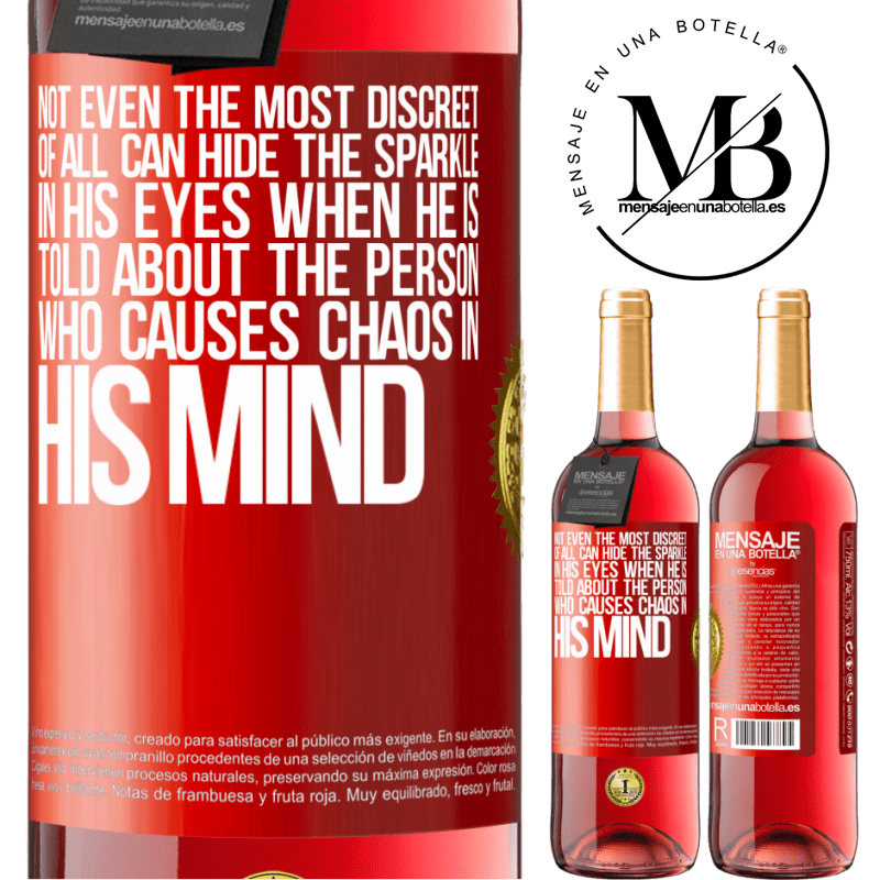 29,95 € Free Shipping | Rosé Wine ROSÉ Edition Not even the most discreet of all can hide the sparkle in his eyes when he is told about the person who causes chaos in his Red Label. Customizable label Young wine Harvest 2022 Tempranillo