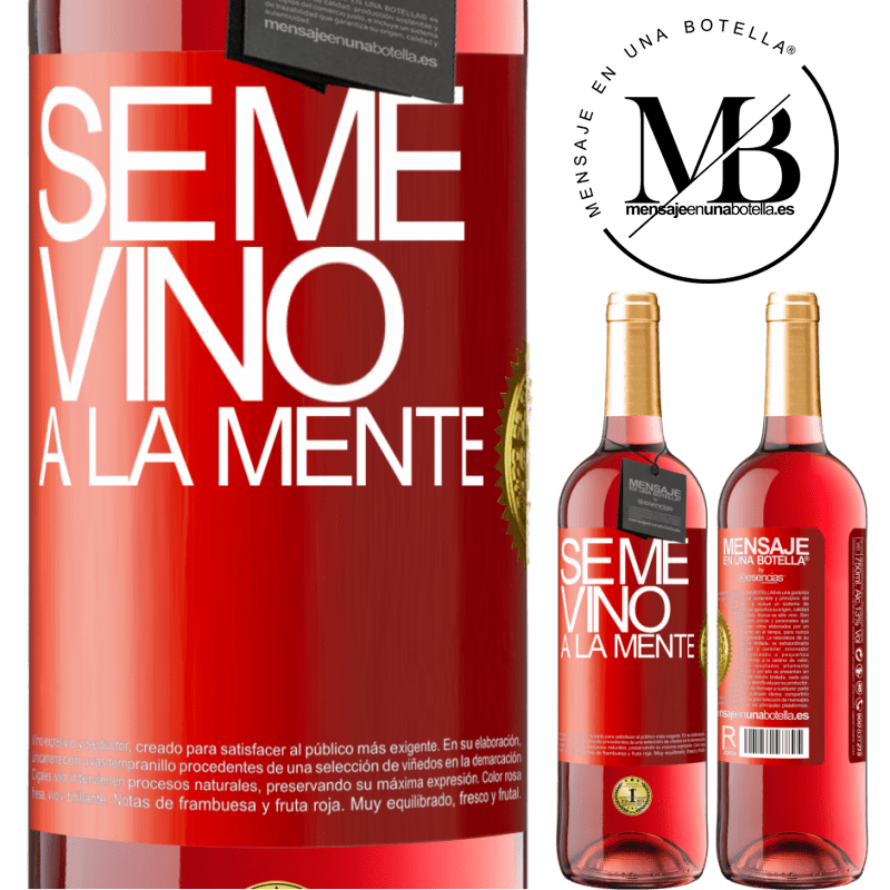 29,95 € 免费送货 | 桃红葡萄酒 ROSÉ版 Se me VINO a la mente… 红色标签. 可自定义的标签 青年酒 收成 2025 Tempranillo