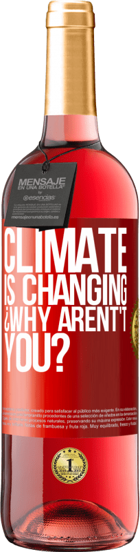 29,95 € Free Shipping | Rosé Wine ROSÉ Edition Climate is changing ¿Why arent't you? Red Label. Customizable label Young wine Harvest 2024 Tempranillo