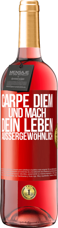 29,95 € Kostenloser Versand | Roséwein ROSÉ Ausgabe Carpe Diem und mach dein Leben außergewöhnlich Rote Markierung. Anpassbares Etikett Junger Wein Ernte 2023 Tempranillo