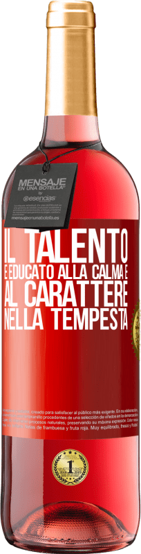29,95 € Spedizione Gratuita | Vino rosato Edizione ROSÉ Il talento è educato alla calma e al carattere nella tempesta Etichetta Rossa. Etichetta personalizzabile Vino giovane Raccogliere 2025 Tempranillo