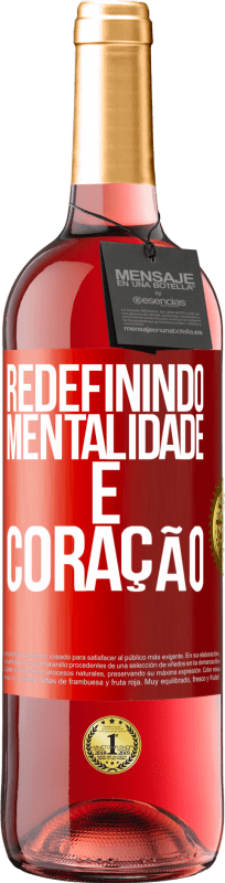 29,95 € | Vinho rosé Edição ROSÉ Redefinindo mentalidade e coração Etiqueta Vermelha. Etiqueta personalizável Vinho jovem Colheita 2024 Tempranillo