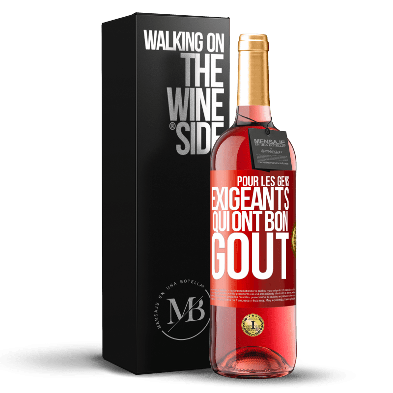 29,95 € Envoi gratuit | Vin rosé Édition ROSÉ Pour les gens exigeants qui ont bon goût Étiquette Rouge. Étiquette personnalisable Vin jeune Récolte 2024 Tempranillo