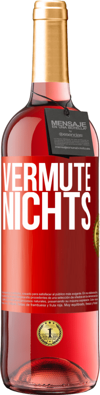 29,95 € Kostenloser Versand | Roséwein ROSÉ Ausgabe Vermute nichts Rote Markierung. Anpassbares Etikett Junger Wein Ernte 2023 Tempranillo