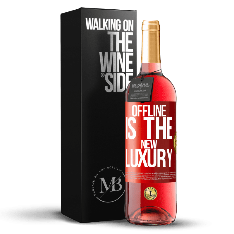 29,95 € Free Shipping | Rosé Wine ROSÉ Edition Offline is the new luxury Red Label. Customizable label Young wine Harvest 2021 Tempranillo