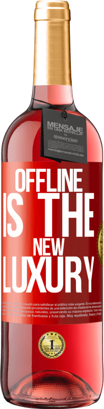 29,95 € Spedizione Gratuita | Vino rosato Edizione ROSÉ Offline is the new luxury Etichetta Rossa. Etichetta personalizzabile Vino giovane Raccogliere 2023 Tempranillo