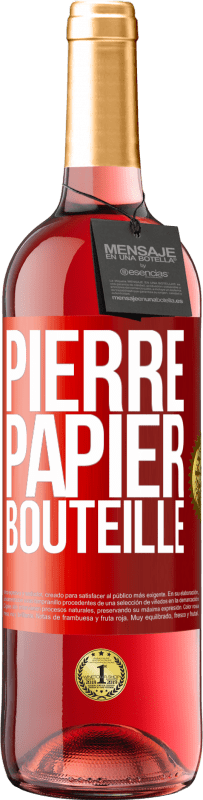 29,95 € | Vin rosé Édition ROSÉ Pierre-papier-bouteille Étiquette Rouge. Étiquette personnalisable Vin jeune Récolte 2023 Tempranillo