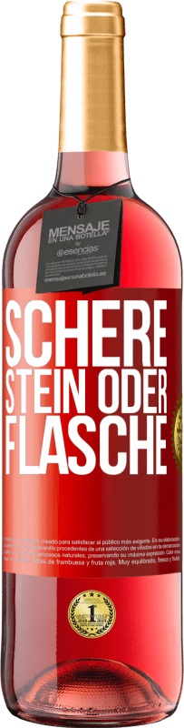 29,95 € | Roséwein ROSÉ Ausgabe Schere, Stein oder Flasche Rote Markierung. Anpassbares Etikett Junger Wein Ernte 2023 Tempranillo