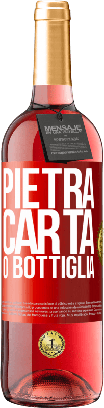 29,95 € | Vino rosato Edizione ROSÉ Pietra, carta o bottiglia Etichetta Rossa. Etichetta personalizzabile Vino giovane Raccogliere 2023 Tempranillo