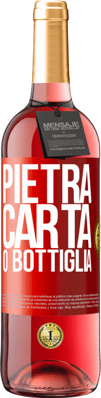 29,95 € | Vino rosato Edizione ROSÉ Pietra, carta o bottiglia Etichetta Rossa. Etichetta personalizzabile Vino giovane Raccogliere 2024 Tempranillo