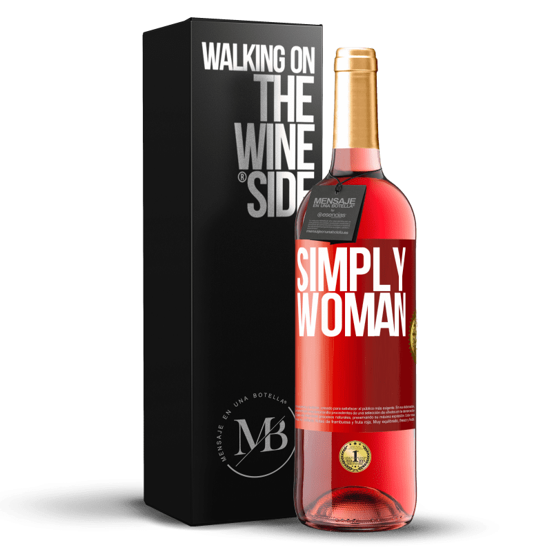 29,95 € Free Shipping | Rosé Wine ROSÉ Edition Simply woman Red Label. Customizable label Young wine Harvest 2024 Tempranillo