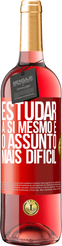 29,95 € | Vinho rosé Edição ROSÉ Estudar a si mesmo é o assunto mais difícil Etiqueta Vermelha. Etiqueta personalizável Vinho jovem Colheita 2023 Tempranillo
