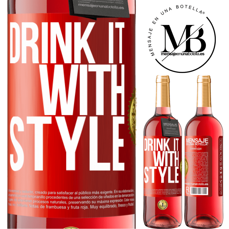 24,95 € Free Shipping | Rosé Wine ROSÉ Edition Drink it with style Red Label. Customizable label Young wine Harvest 2021 Tempranillo