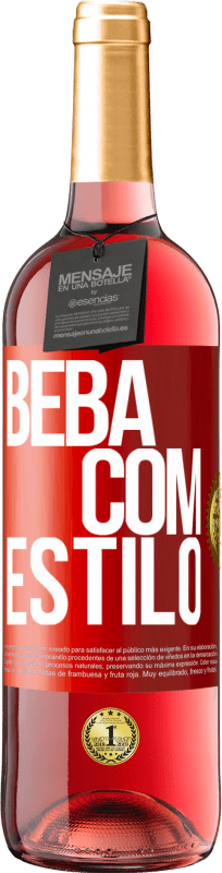 29,95 € | Vinho rosé Edição ROSÉ Beba com estilo Etiqueta Vermelha. Etiqueta personalizável Vinho jovem Colheita 2023 Tempranillo