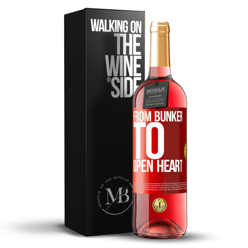 29,95 € Free Shipping | Rosé Wine ROSÉ Edition From bunker to open heart Red Label. Customizable label Young wine Harvest 2023 Tempranillo