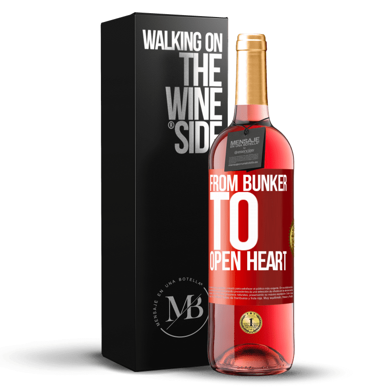 29,95 € Free Shipping | Rosé Wine ROSÉ Edition From bunker to open heart Red Label. Customizable label Young wine Harvest 2024 Tempranillo