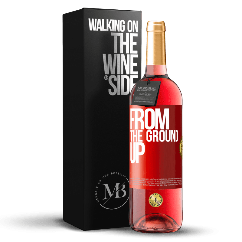 29,95 € Free Shipping | Rosé Wine ROSÉ Edition From The Ground Up Red Label. Customizable label Young wine Harvest 2021 Tempranillo