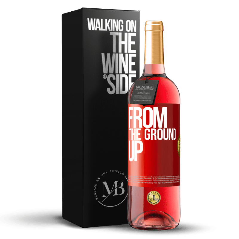 29,95 € Бесплатная доставка | Розовое вино Издание ROSÉ From The Ground Up Красная метка. Настраиваемая этикетка Молодое вино Урожай 2025 Tempranillo